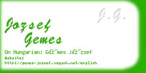 jozsef gemes business card